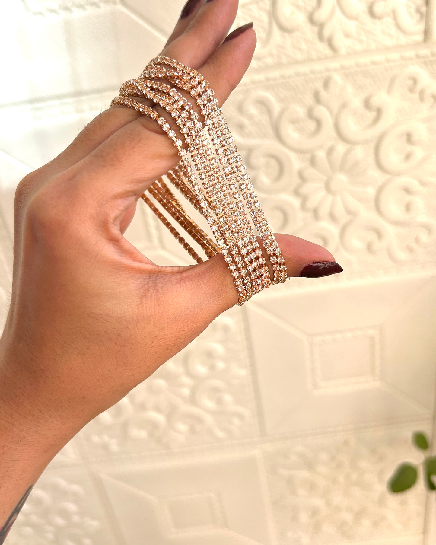 Stretchable studded bracelet