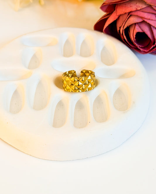 Geometric band Adjustable ring