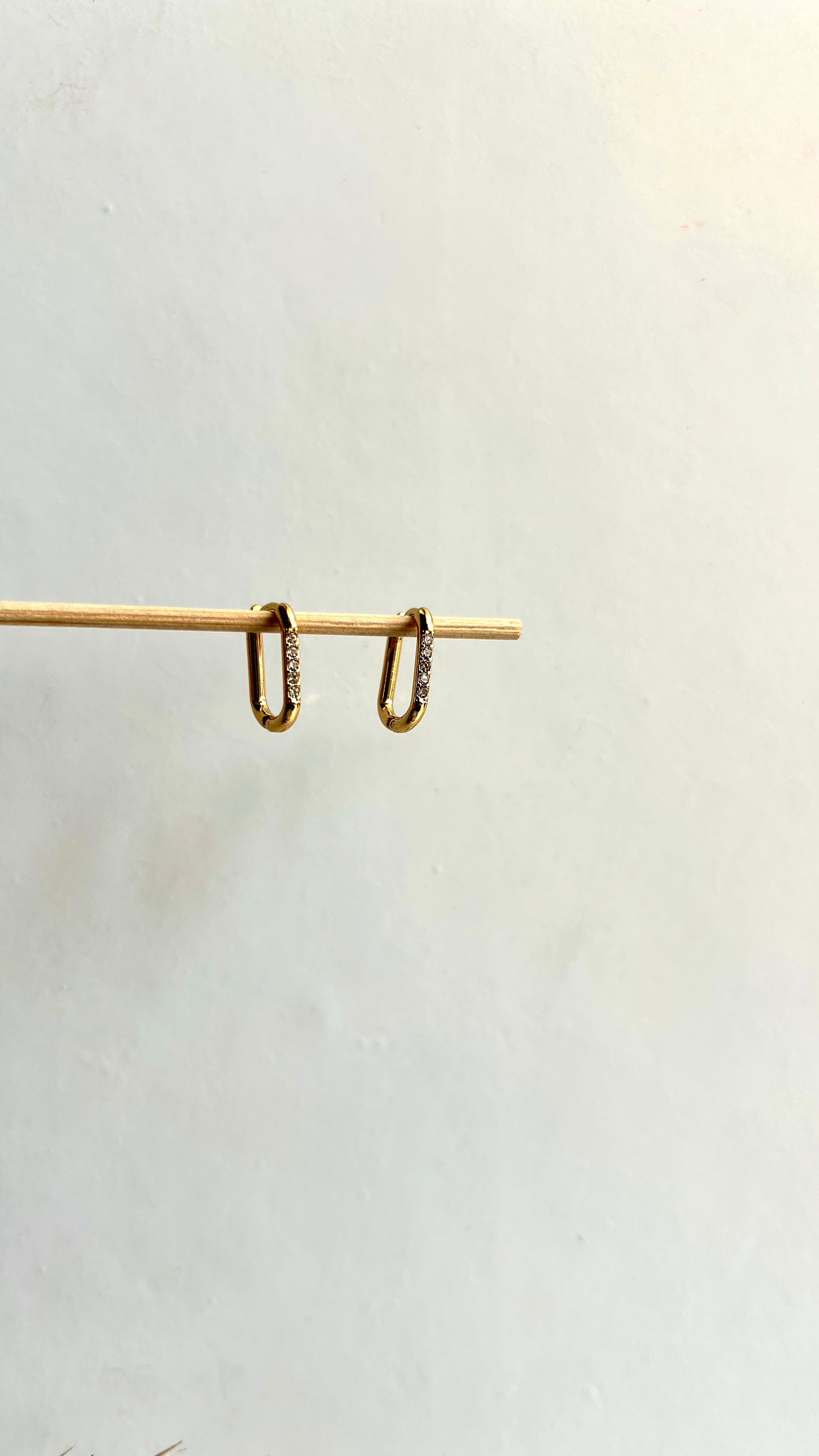 Studded square hoops