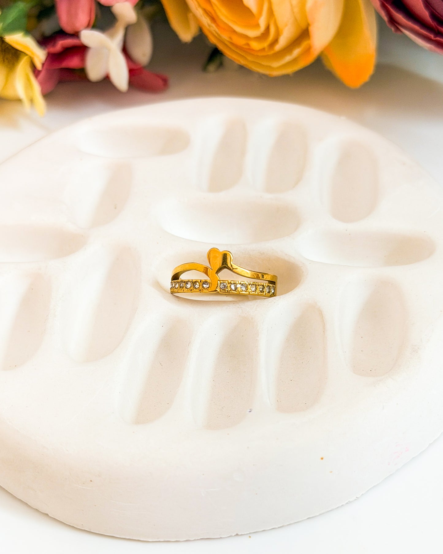 Layered heart premium ring