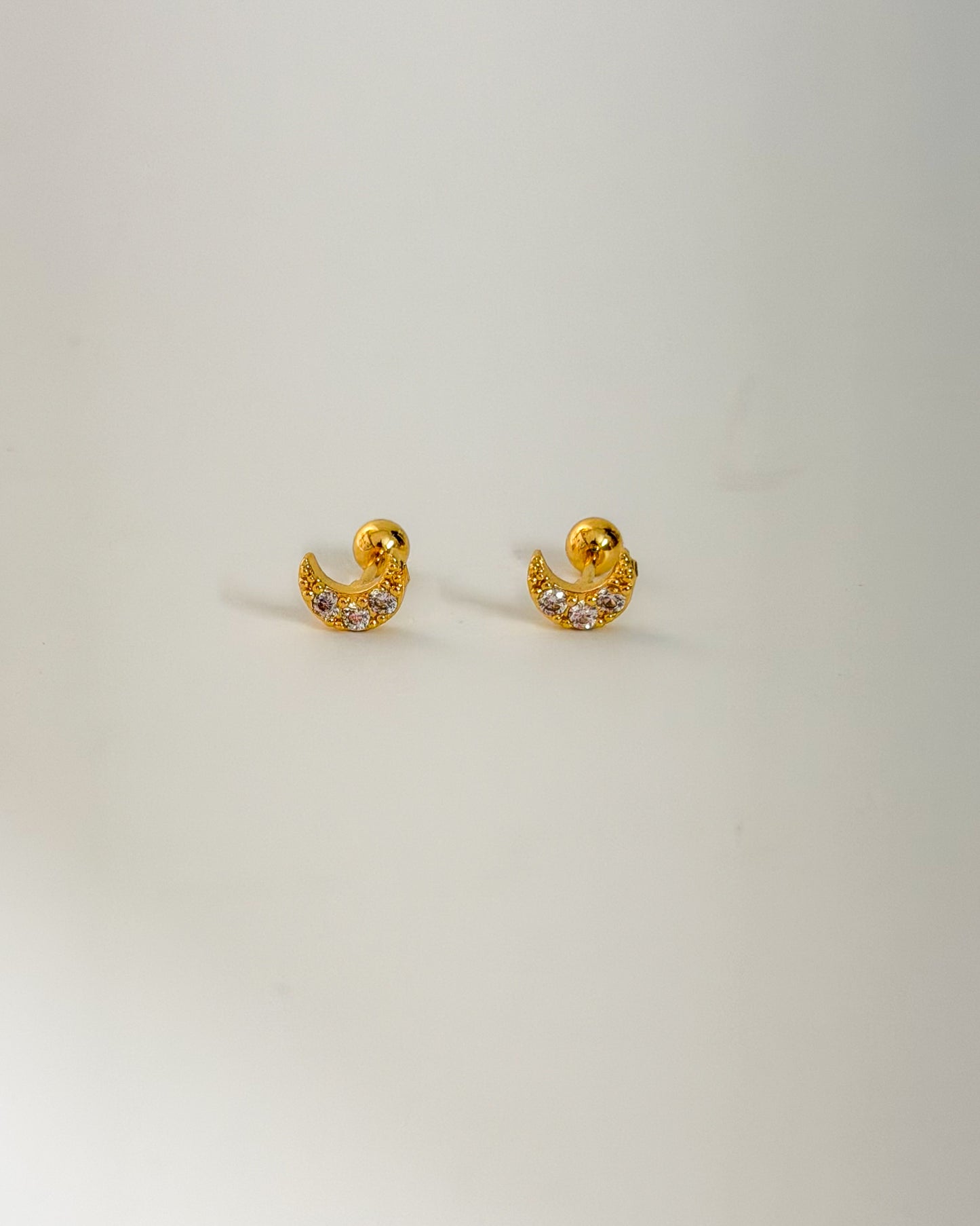 Cute moon ball back studs