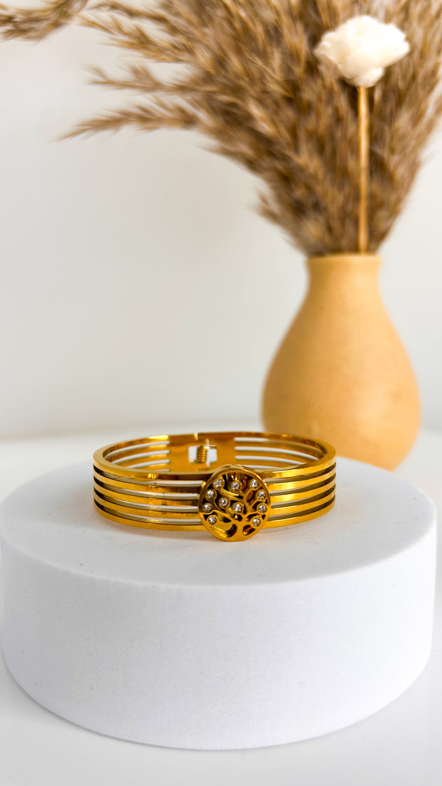 Studded tree of life baby size bracelet