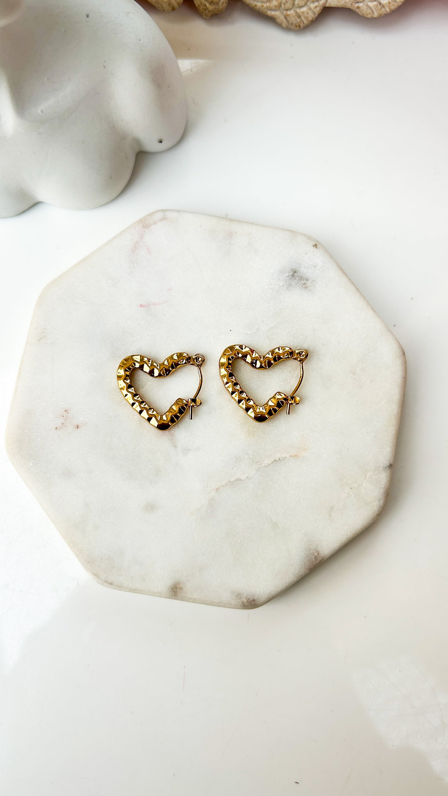 Hammered Heart hoops