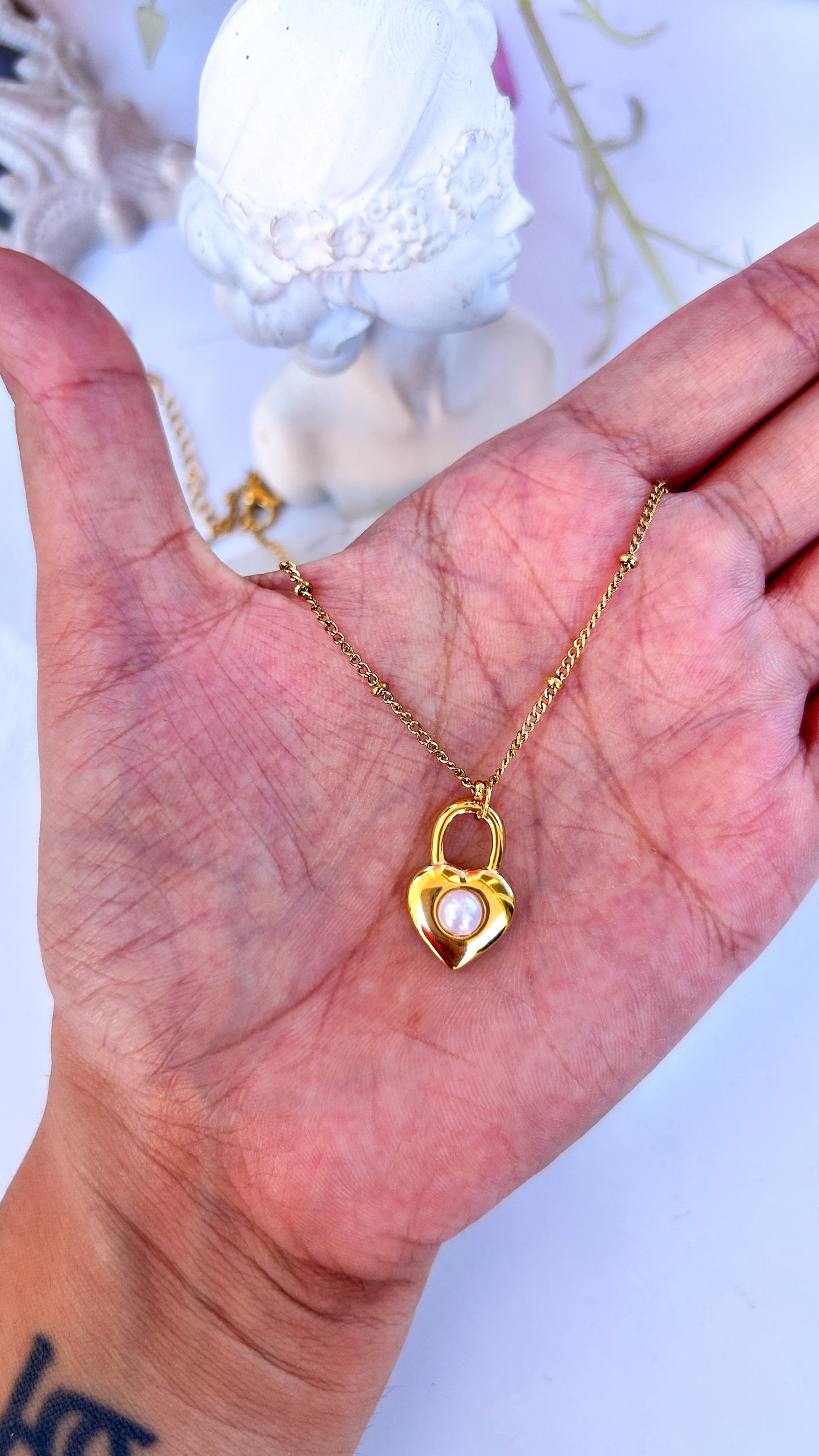 Locked heart necklace