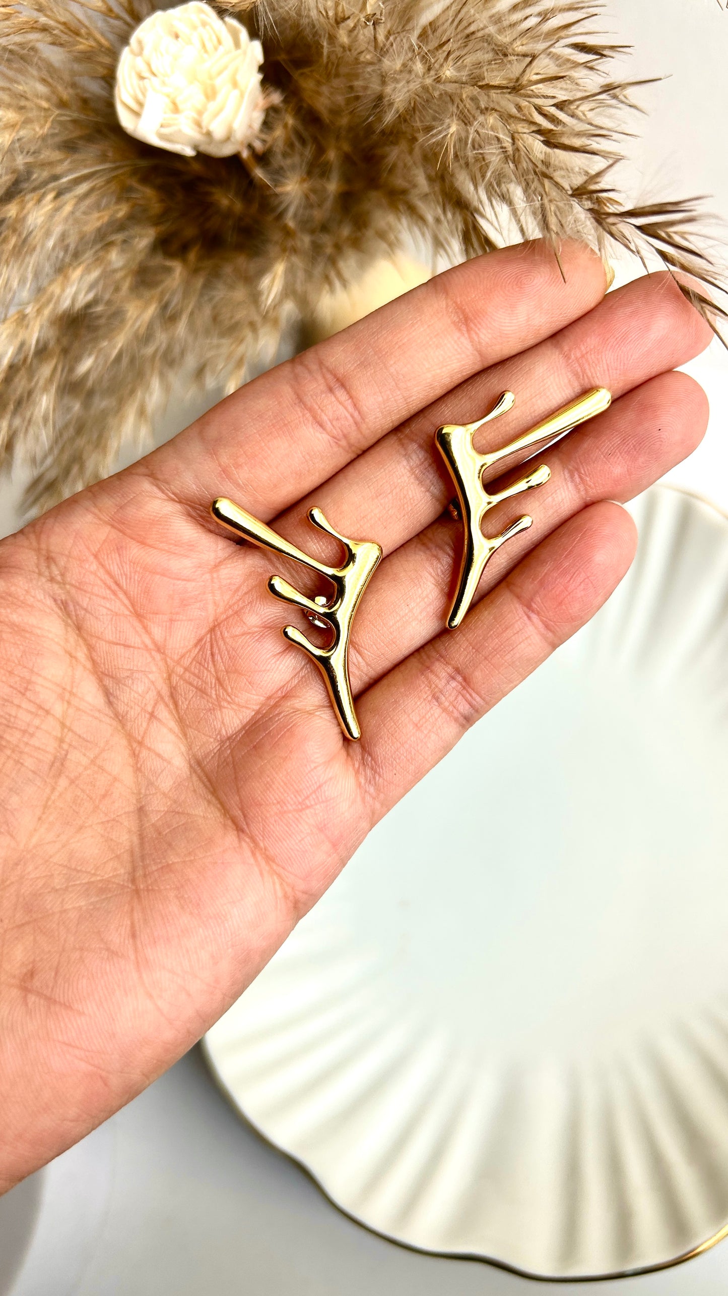 Statement molten earrings