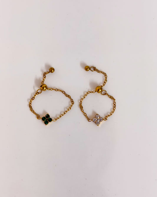 Clover adjustable chain ring