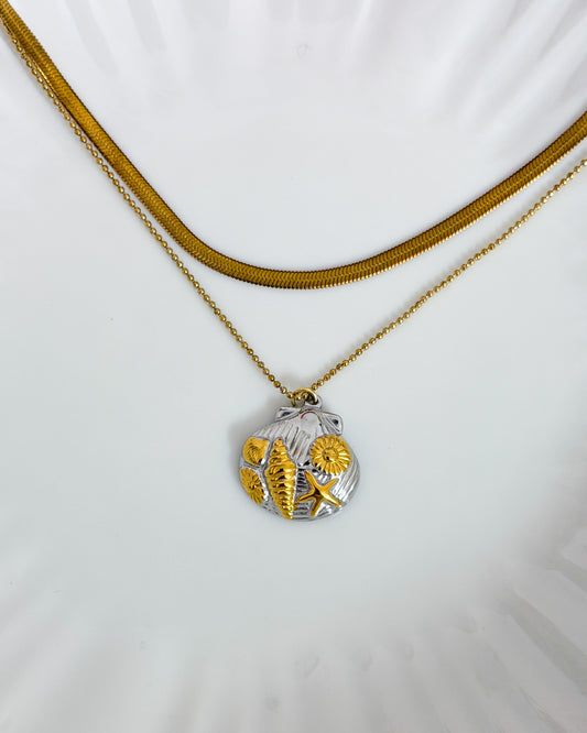 Layered shell necklace