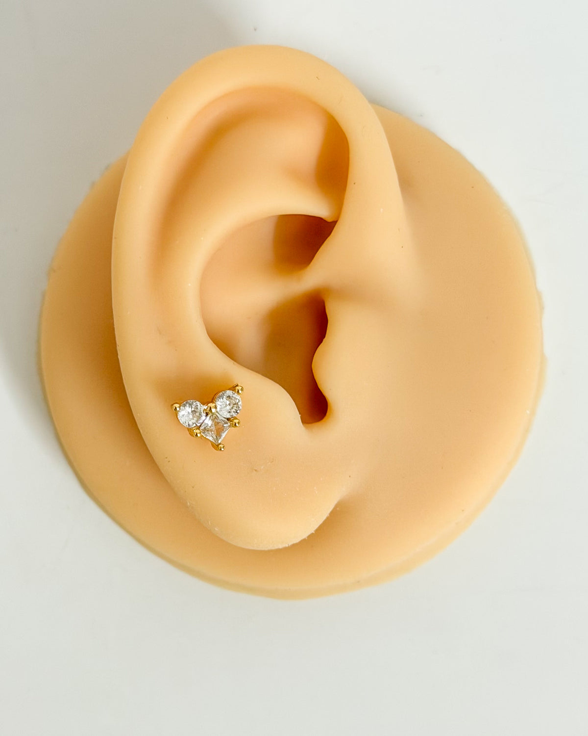 New heart ballback studs