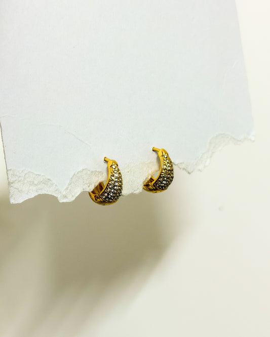 mini studded hoops