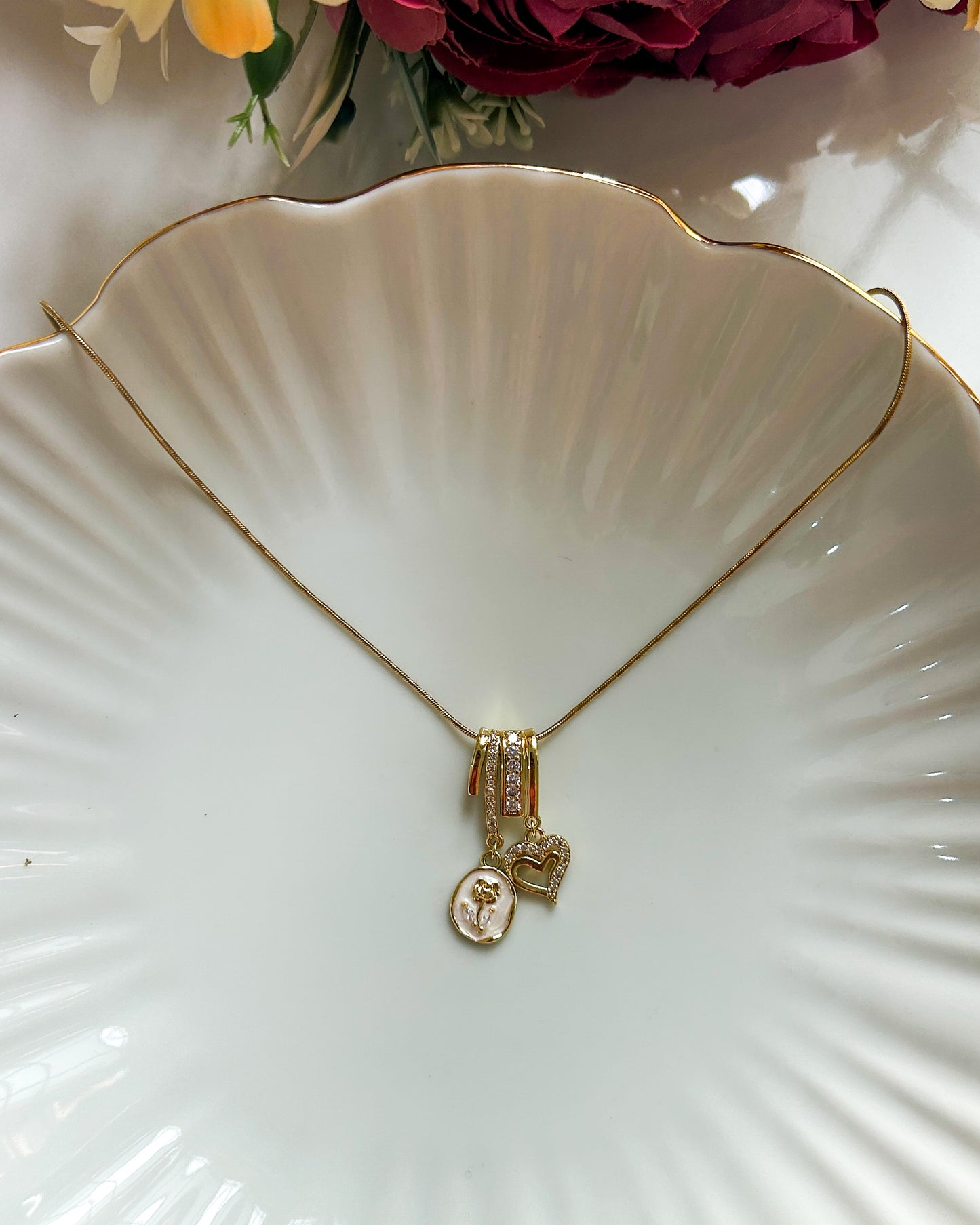 Tulip charm necklace