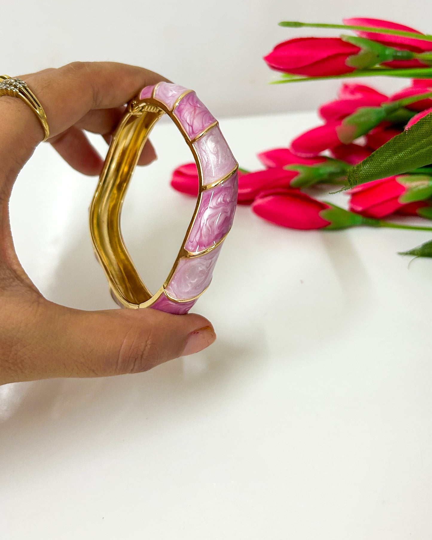 Purple swirl Italian bracelet