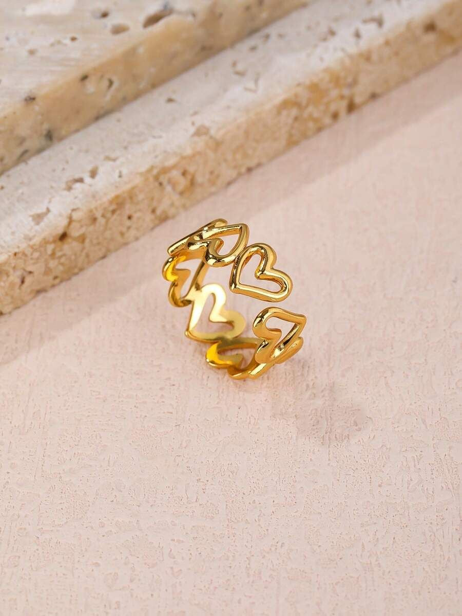 Heart link ring