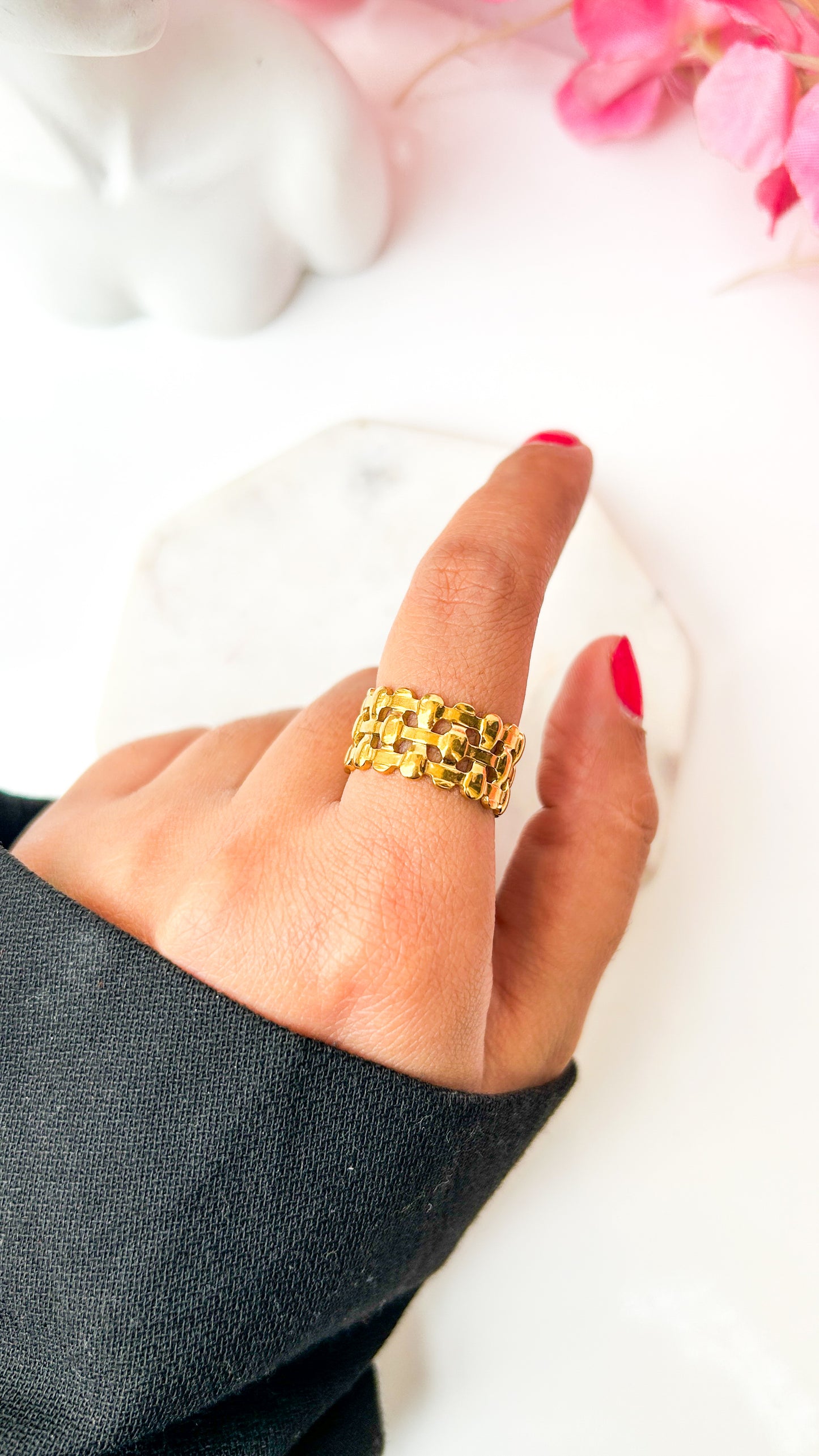 Over the fence adjustable ring