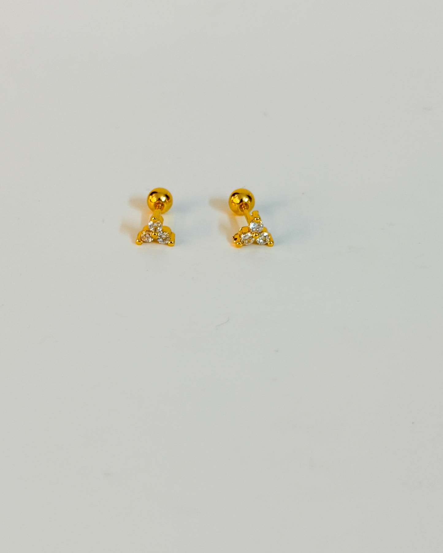 3 petal ball back studs