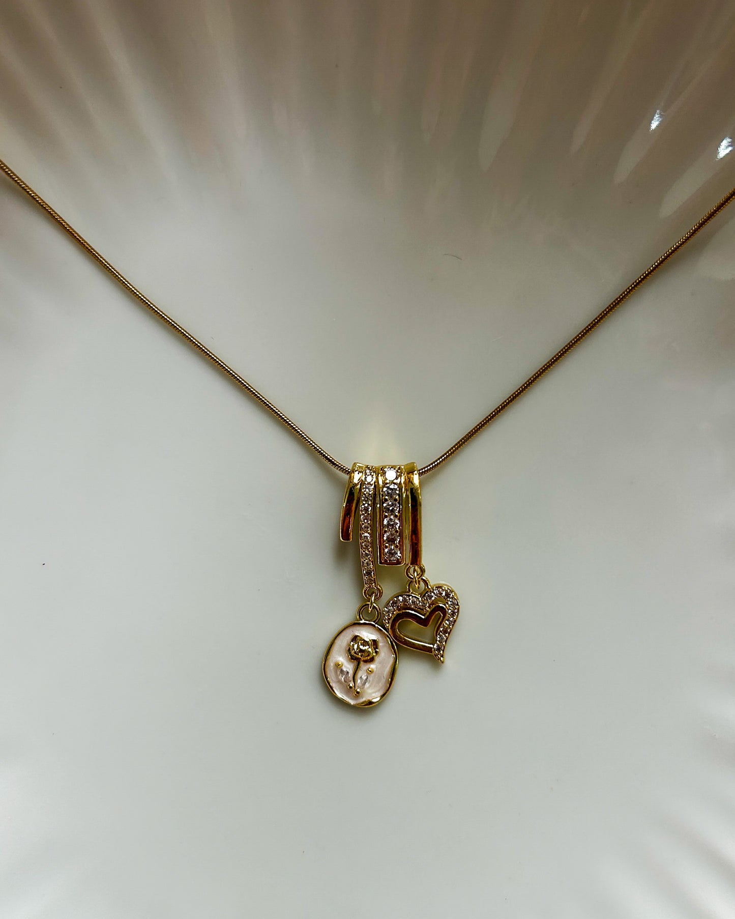 Tulip charm necklace