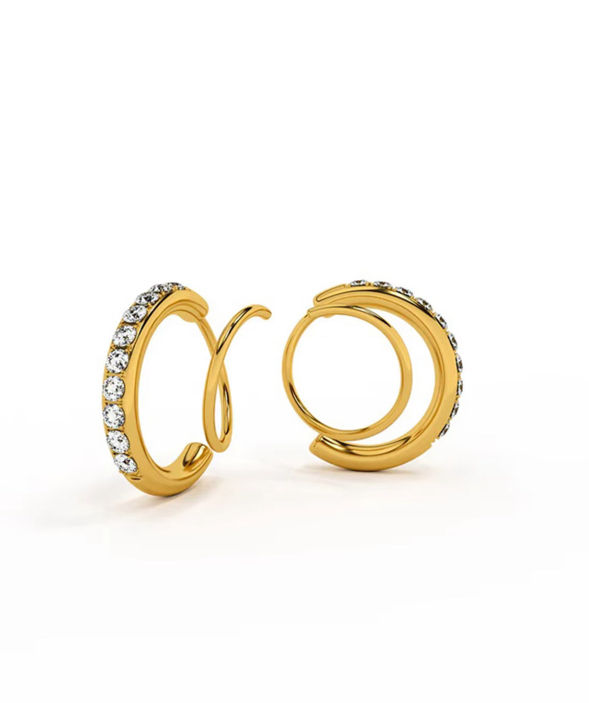 Fake Double piercing earrings