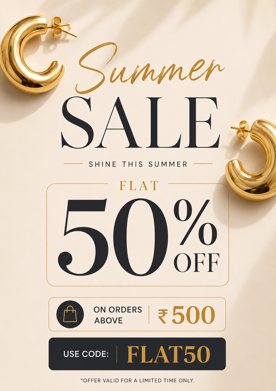 Clearance sale Flat50% off