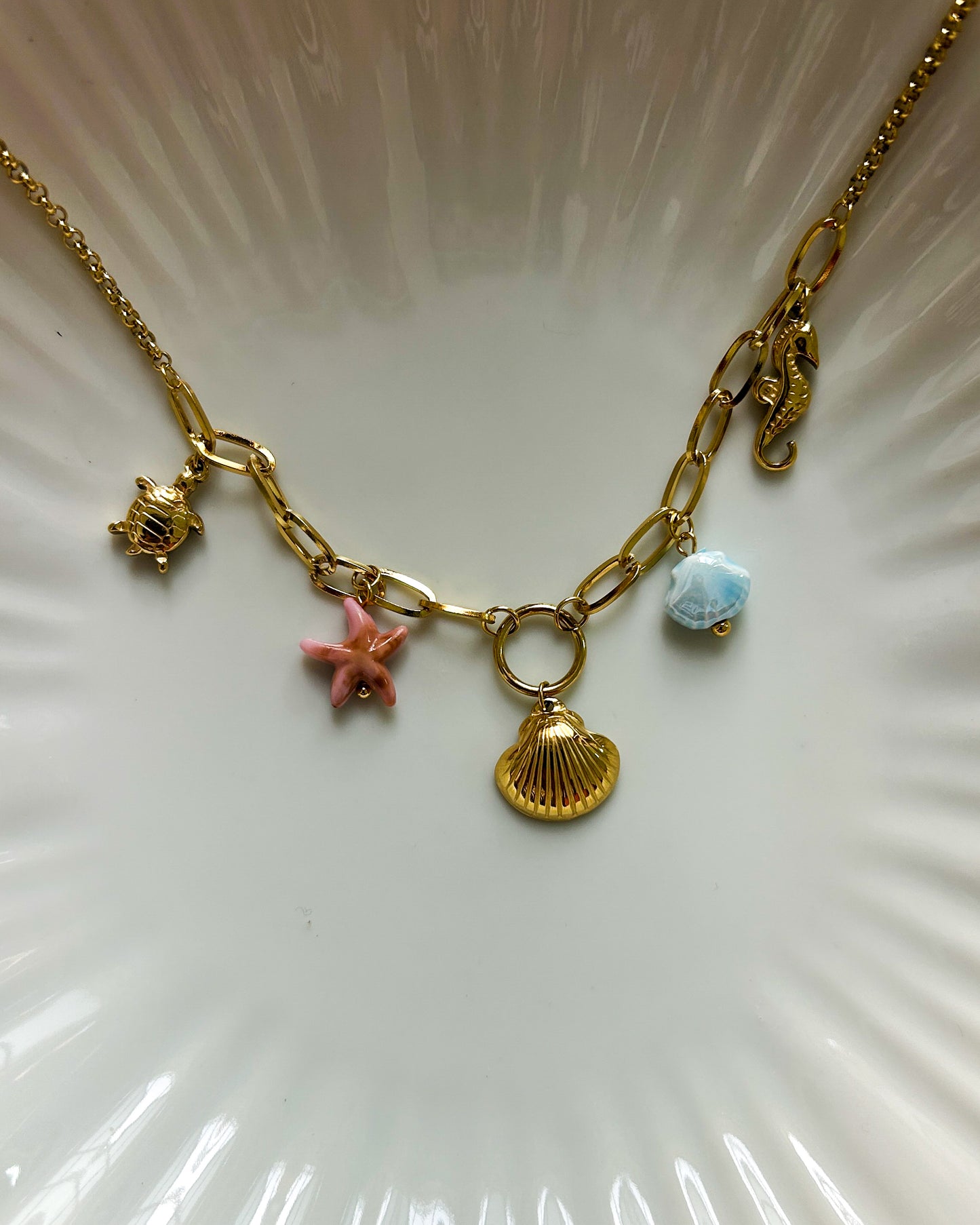 Beachy charm necklace