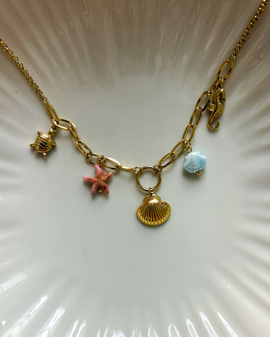 Beachy charm necklace