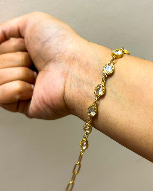 Drop stone chain bracelet desi x videshi collection
