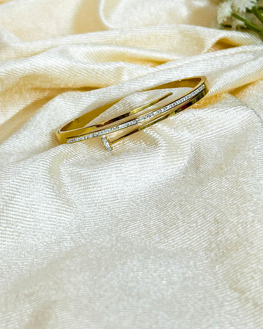 Thin studded nail bracelet