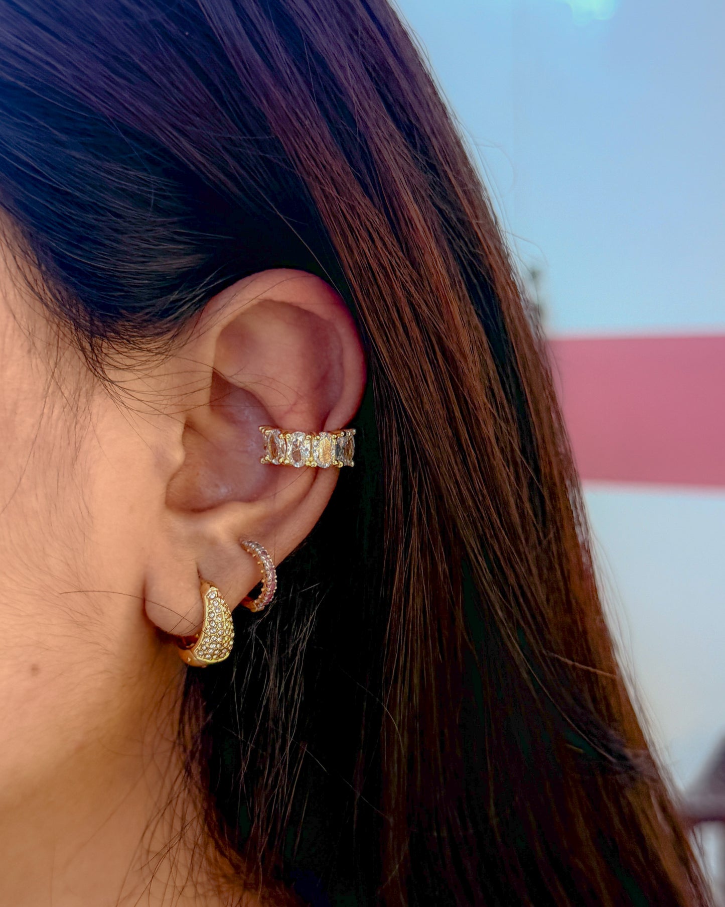 solid studded no piercing Earcuffs