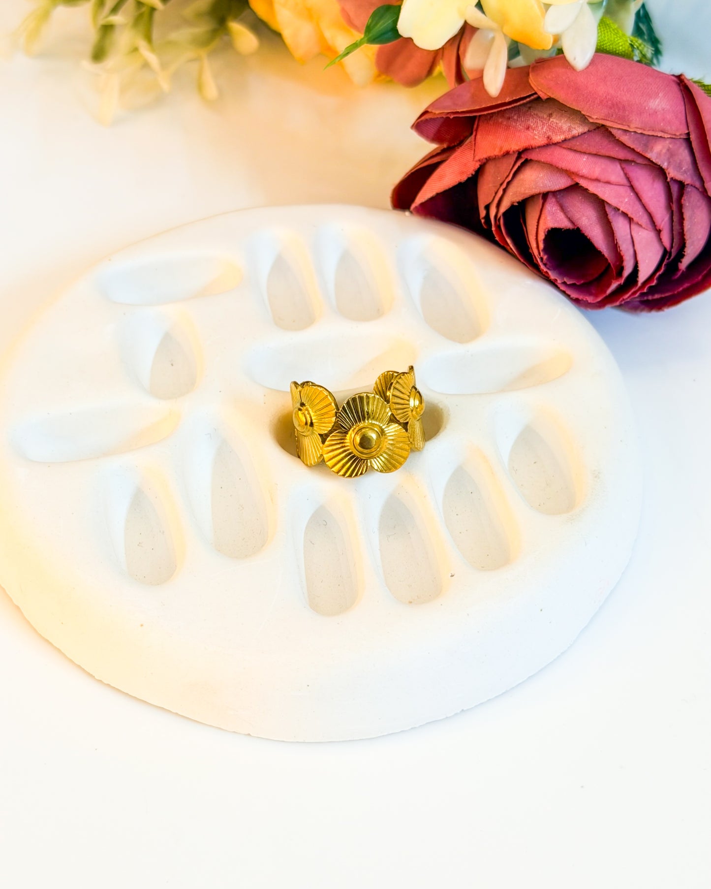 Pookie flower Adjustable ring