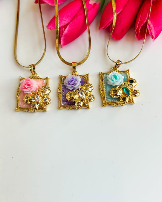 Square vintage necklace