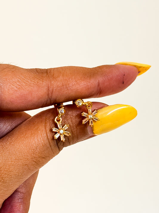 Hanging flower ball back studs