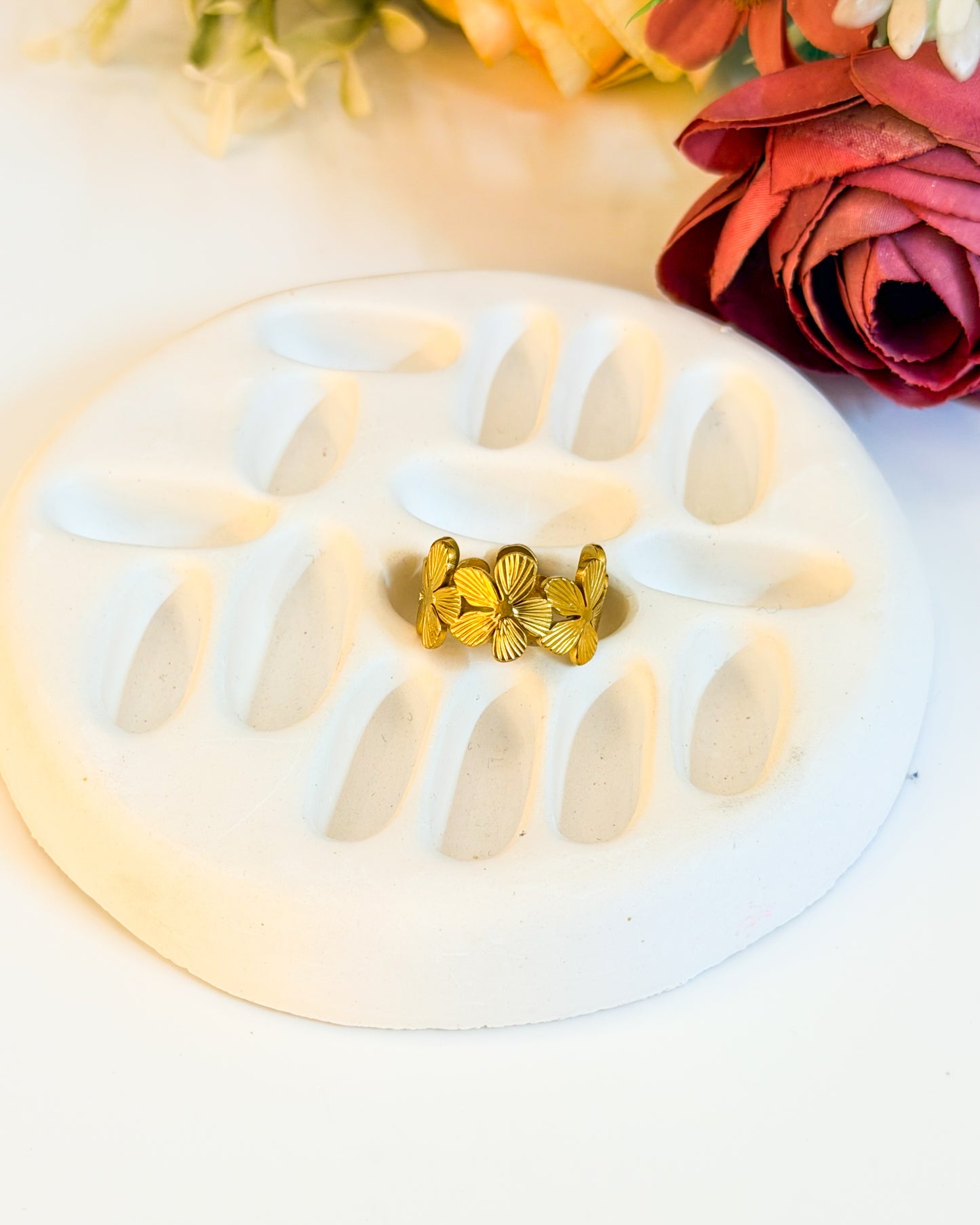 Summer flower adjustable ring 2