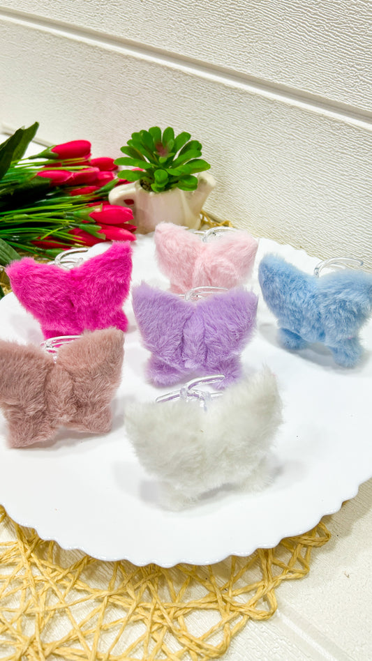 Set of 2 Fur butterfly clutchers