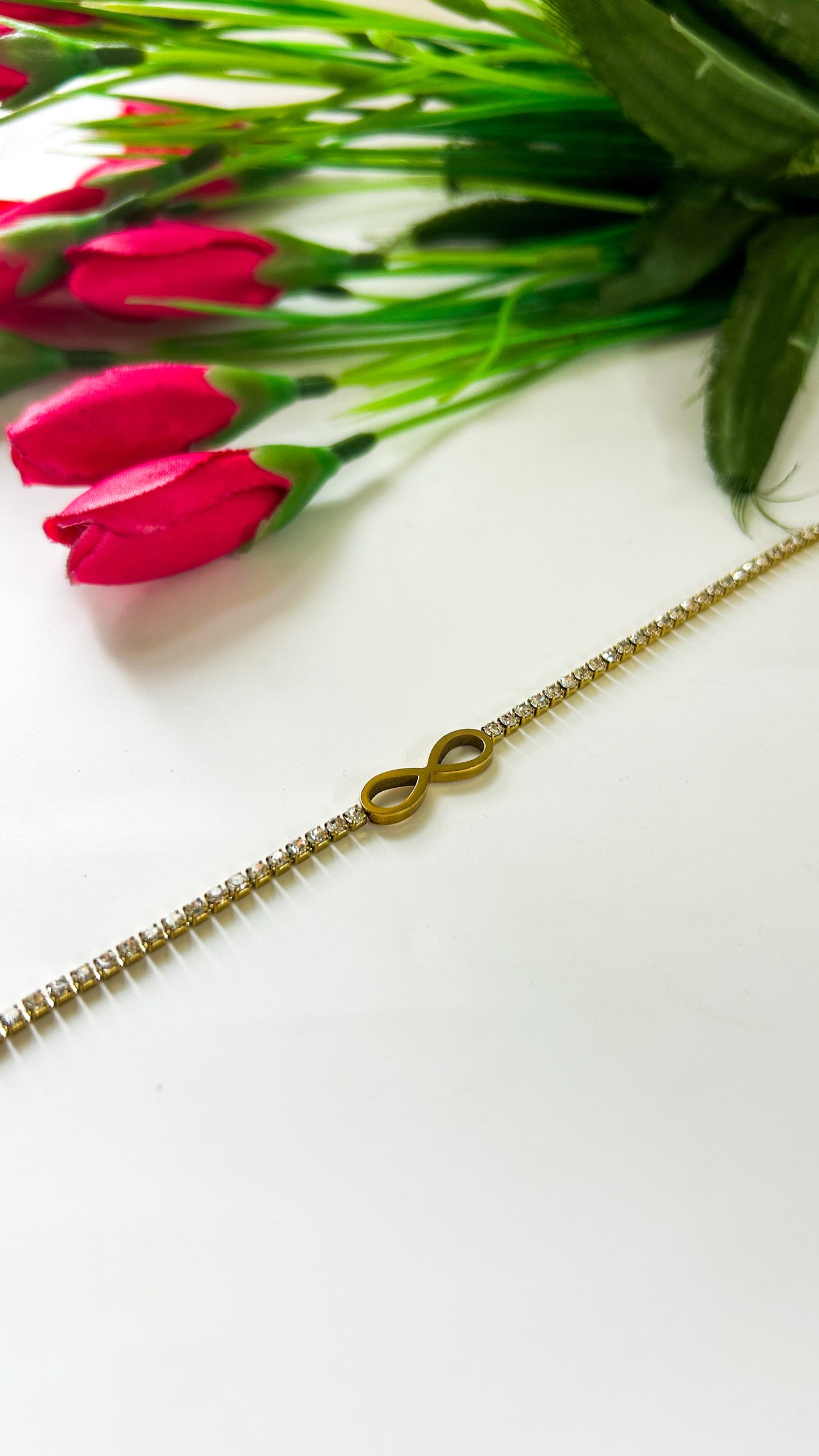 Infinity tennis bracelet