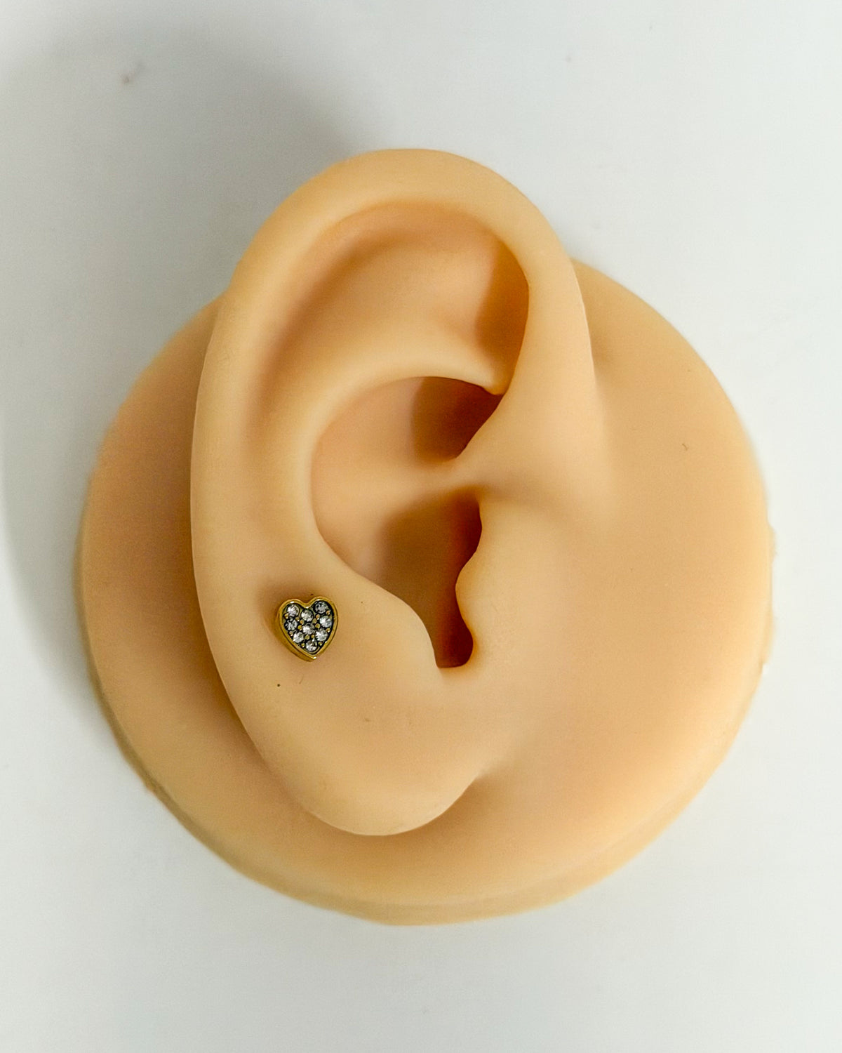 Studded heart ballback studs (Ss)