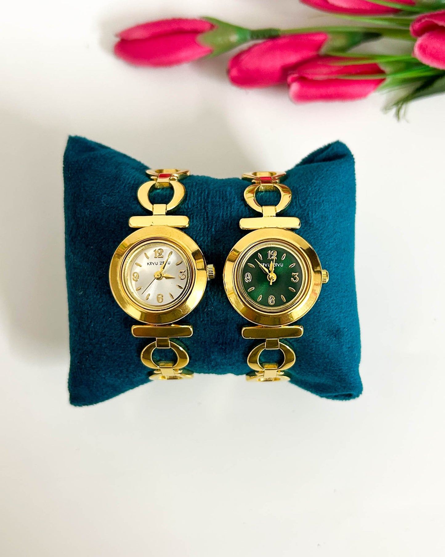 Vintage link thin wrist baby size watch