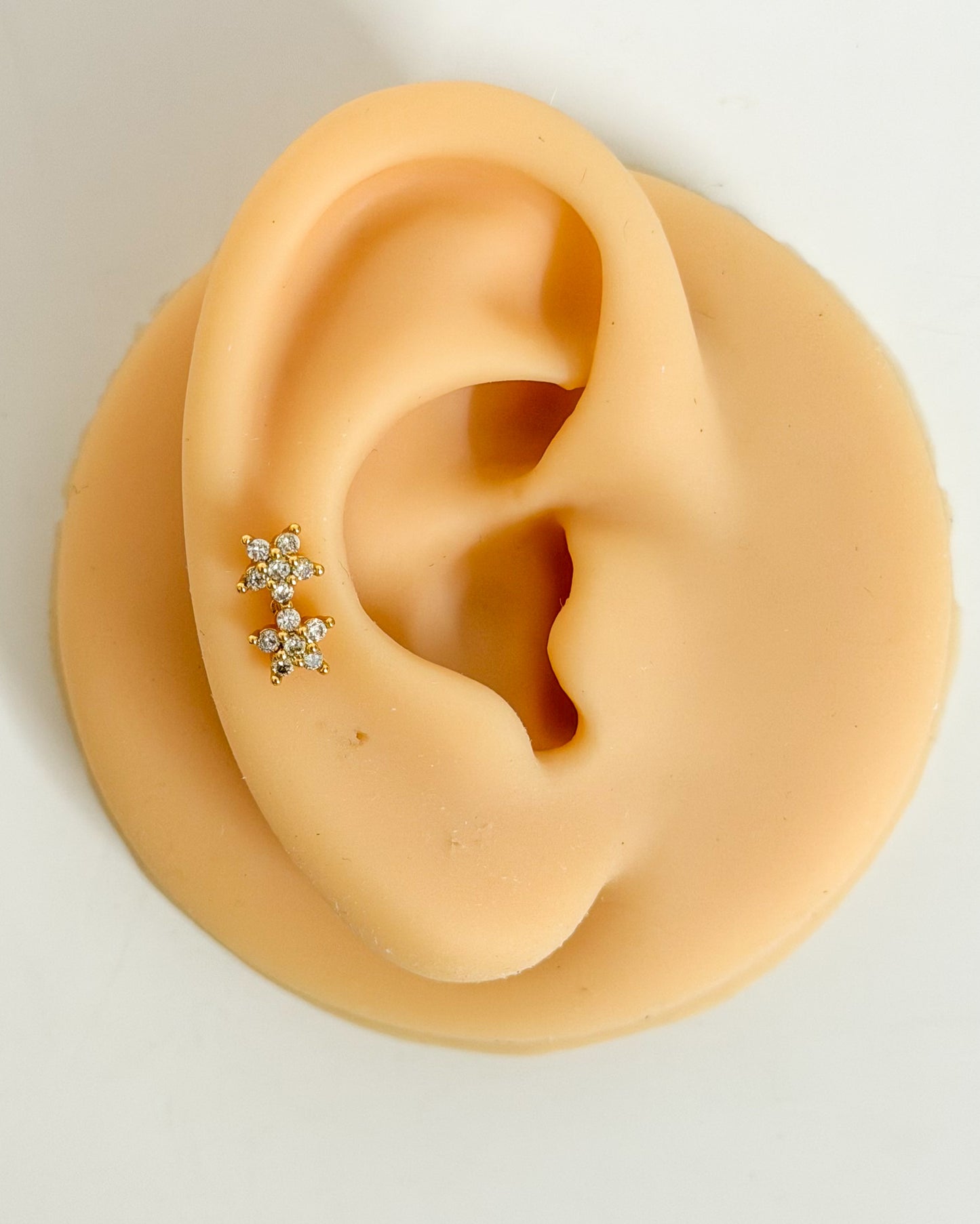 Two flower climber ball back studs