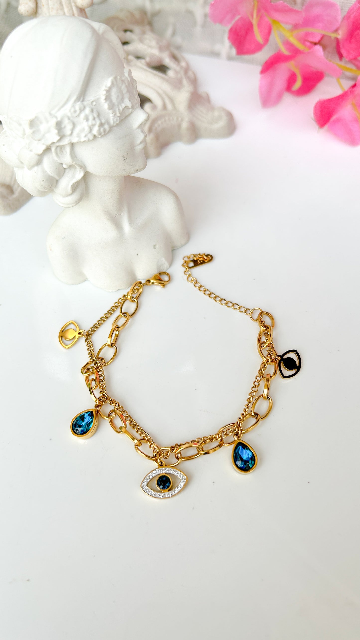 Evil eye charm bracelet