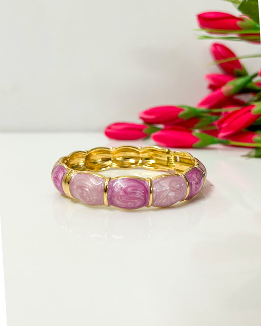 Bubbly purple Italian bracelet