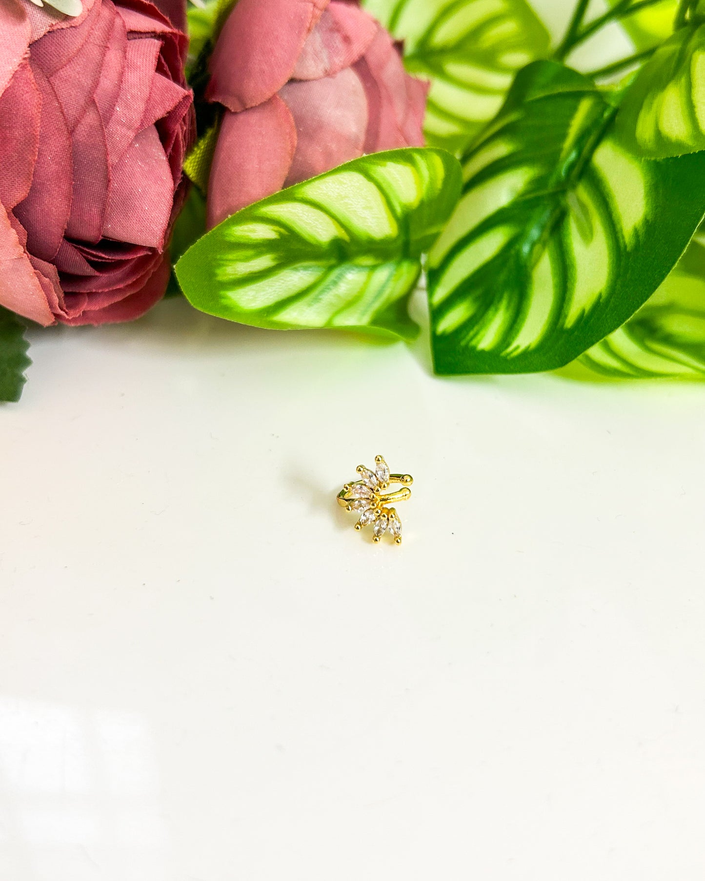 small floral no piercing Earcuffs