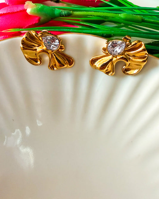 Cluster statement earrings