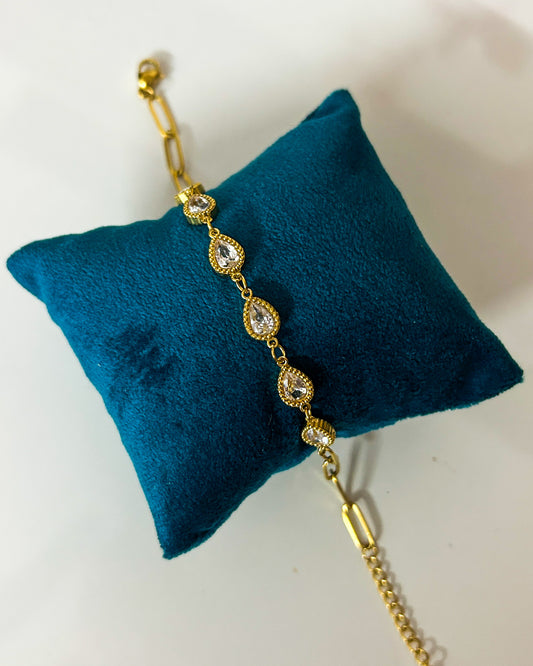 Drop stone chain bracelet desi x videshi collection