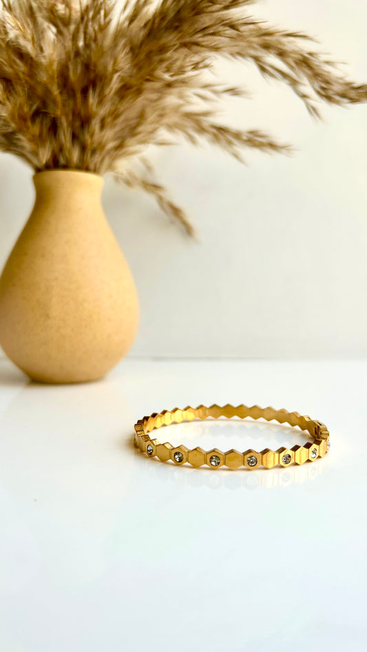 thin wrist bracelet honeycomb bracelet