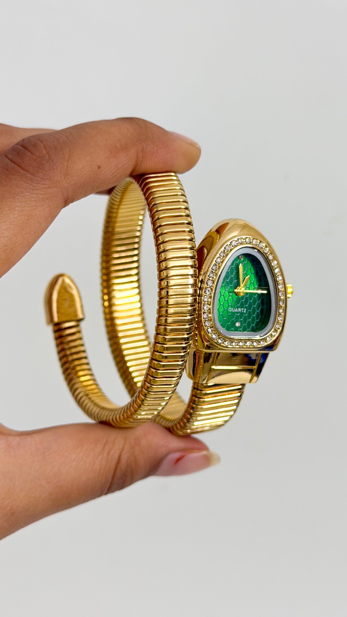 Emerald Serpent Wrap Watch