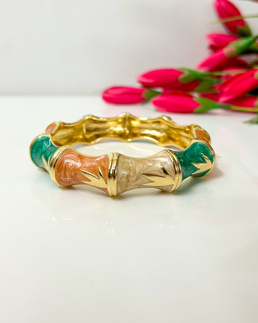 Earthy bamboo Italian bracelet