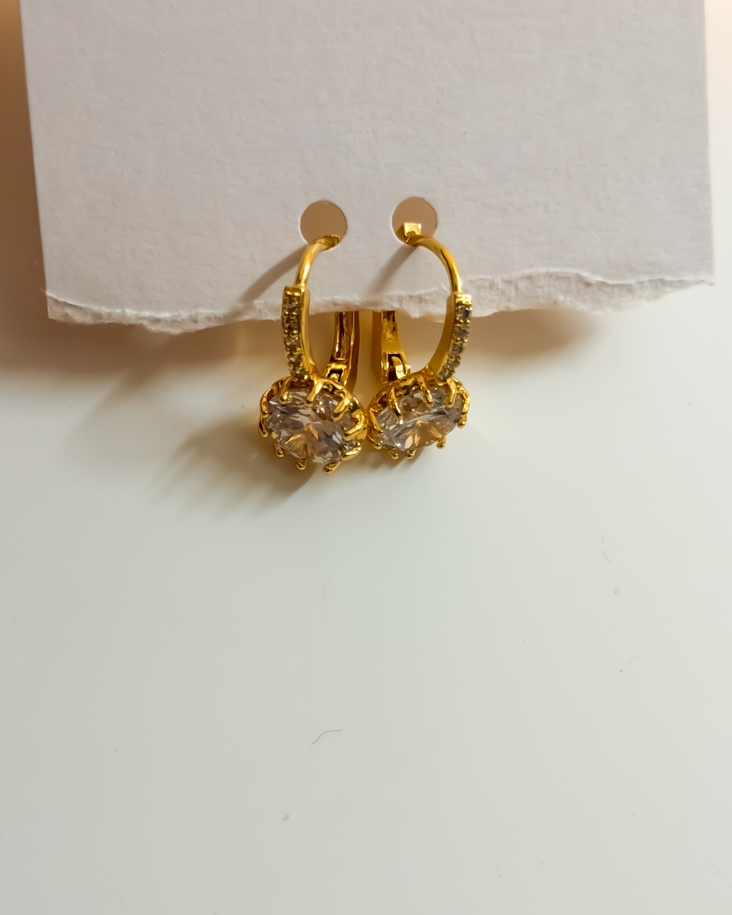 Chunky diamond hoops for lobe piercing