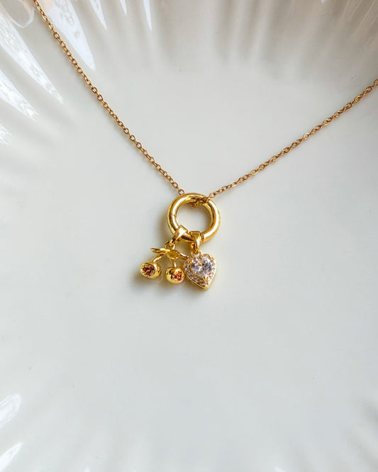 Cherry charm necklace