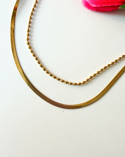 Layered bubble chain anklet