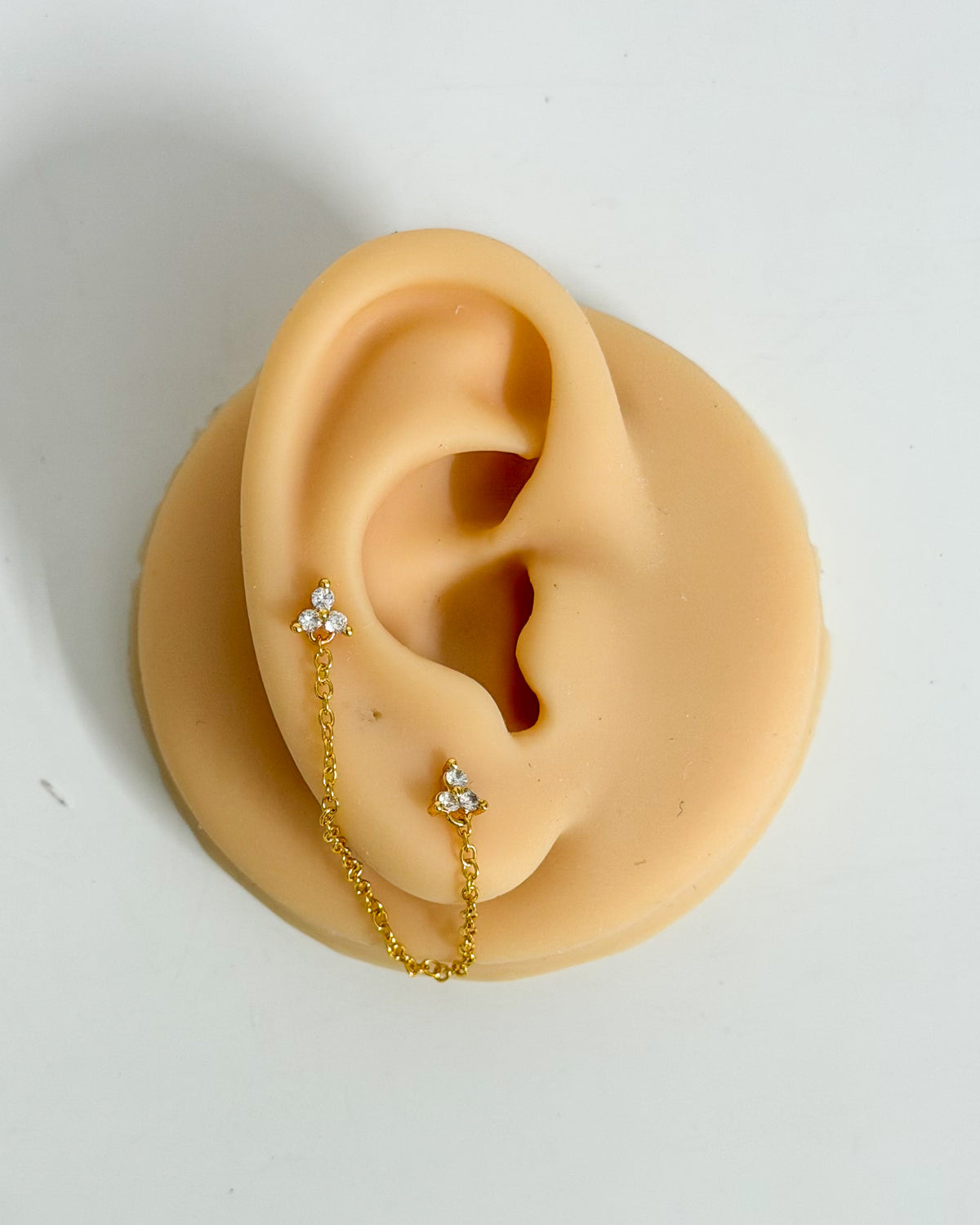 Connector ballback earrings