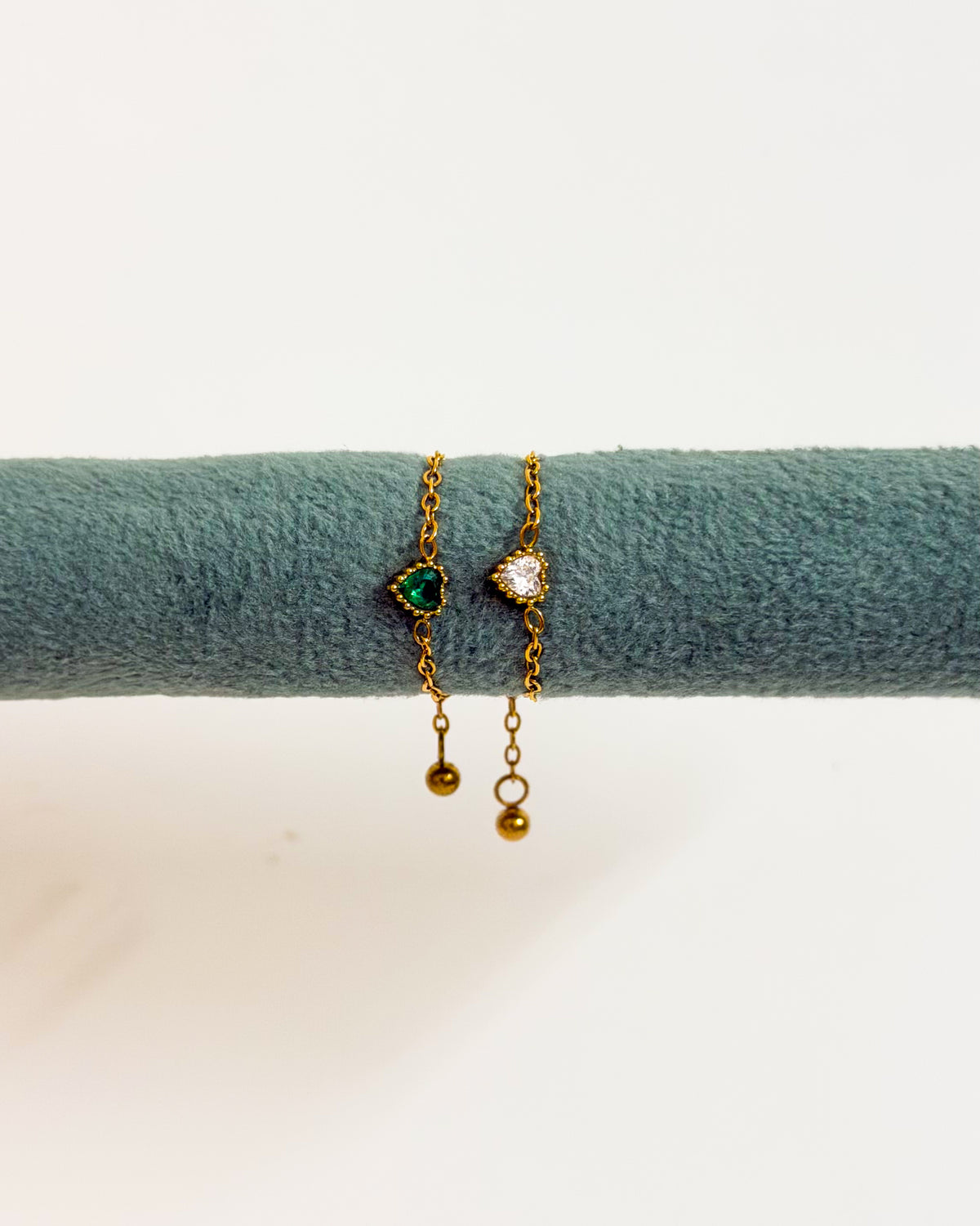 Mini heart adjustable chain ring