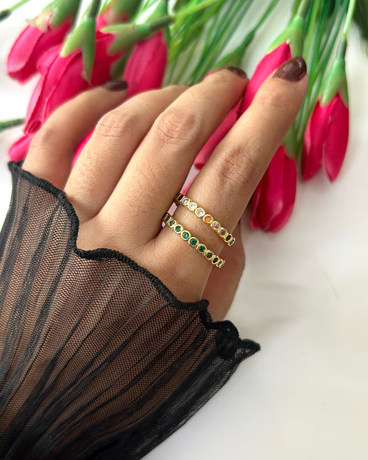 round stone adjustable ring