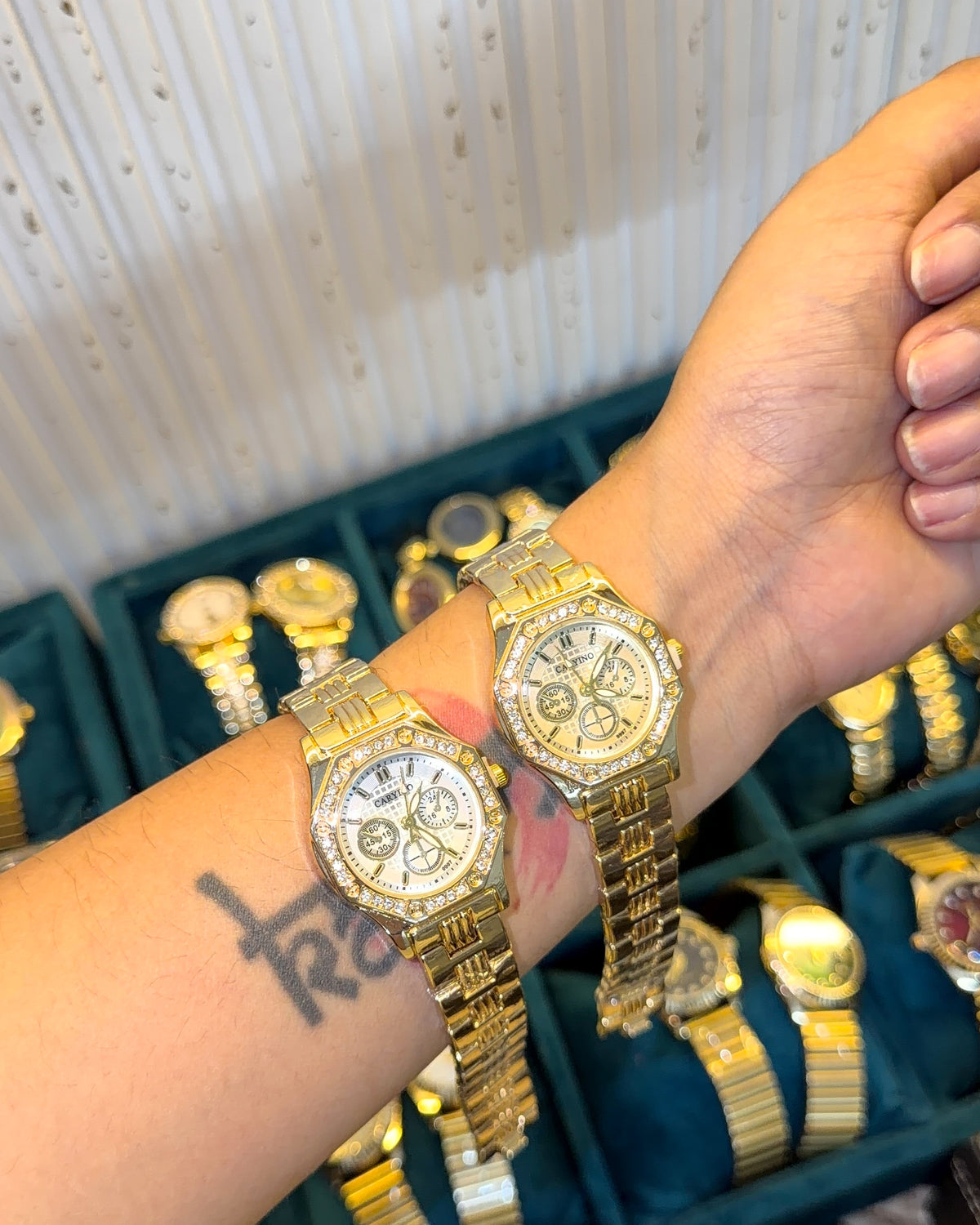 The luxury crystal dial watch
